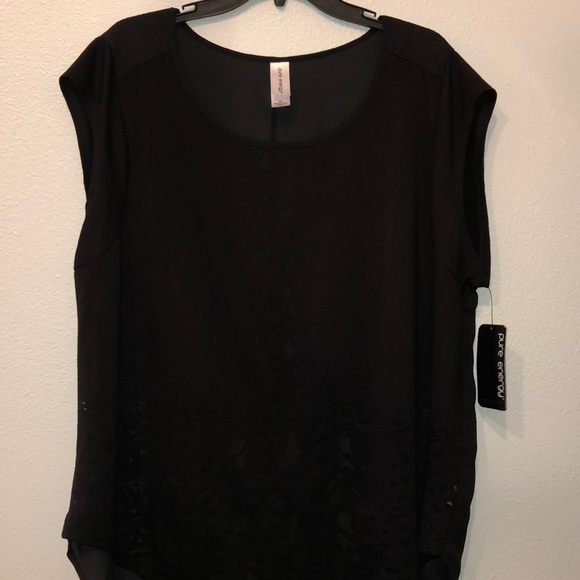 NWT/Black cut out Dress Top - Picture 1 of 7